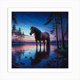 Sunset Horse 64 Art Print