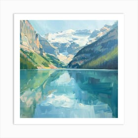 Reflection In Lake Banff Art Print