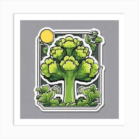 Broccoli - Sticker Art Print