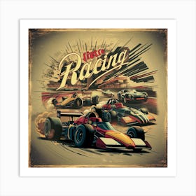 Racing - Vintage Art Print