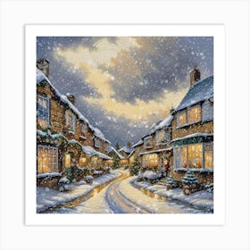 Christmas Village Art Print