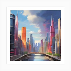 Chicago Cityscape Art Print