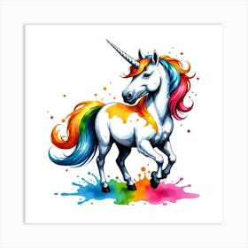 Rainbow Unicorn Art Print