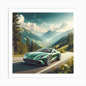 Aston Martin Db9 green Art Print