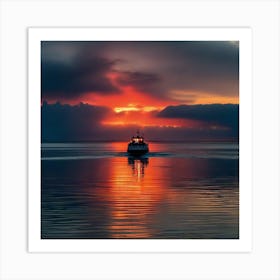 Sunset On The Water 42 Art Print