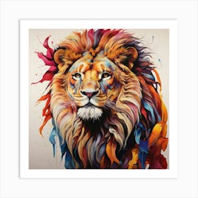 Lion Painting 1 Art Print