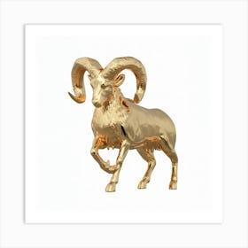 Golden Ram 2 Art Print