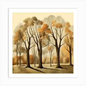 Autumn Trees Art Print