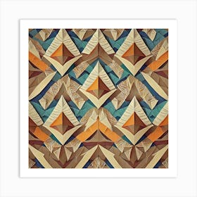 Firefly Beautiful Modern Abstract Detailed Native American Tribal Pattern And Symbols With Uniformed (14) Art Print