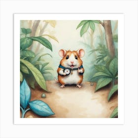 Hamster In The Woods 2 Art Print