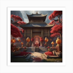 Chinese Temple 1 Art Print