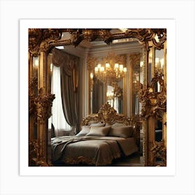 Gold Bedroom Art Print