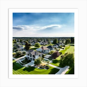 Architecture High Drone Building Construction Horizontal Civilisation Golf Course Taken Nei (2) Art Print