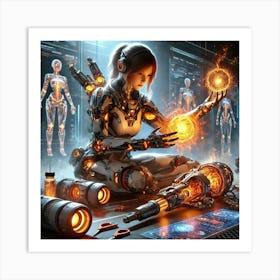 A Highly Detailed Science Fiction Artwork Featurin Art Print