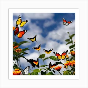 Butterfly Garden Photo Art Print