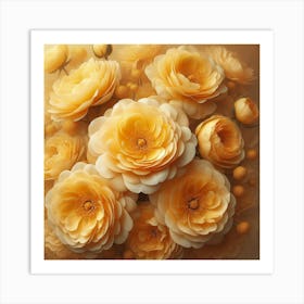 Yellow Roses Art Print