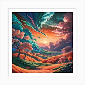 Landscape Painting 2 Art Print