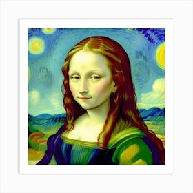 A Youthful Vision Mona Lisa Through New Eyes Art Print