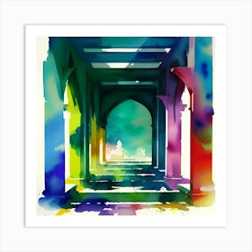 Watercolor Of An Archway Art Print