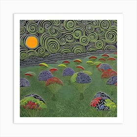 Night In The Garden Art Print