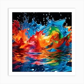 Colorful Splash 1 Art Print