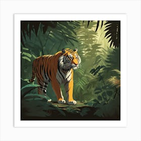 Tiger In The Jungle 3 Art Print