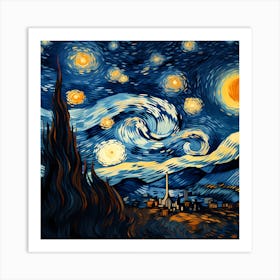 Stellar Strokes Art Print