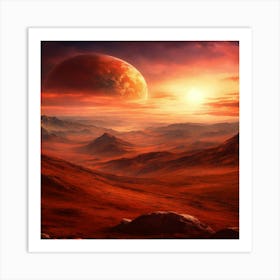 Mars Landscape Art Print