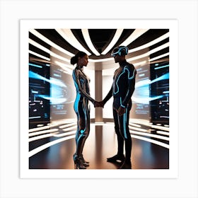 Futuristic Couple 32 Art Print