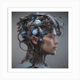 Robots In The Head Art Print