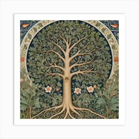 William Morris London Exhibition Poster Tree Of Life Botanical Art Print Art Print