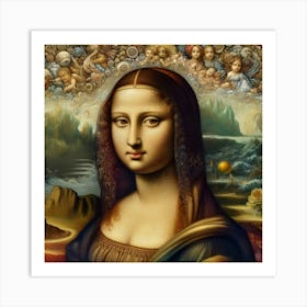 Mona Lisa Painting 2 Art Print