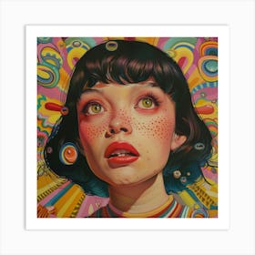 Psychedelic Girl 3 Art Print