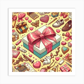 Valentine's Day, surprise pattern 1 Art Print