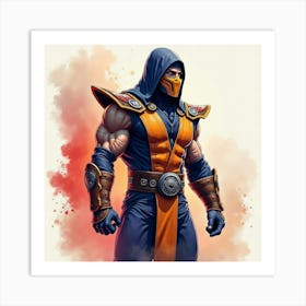 Mortal Kombat Ninja Fighter Concept Art (365) Art Print