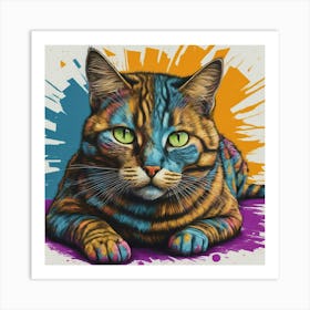 Cat Painting Art Print