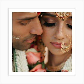 Indian Bride And Groom 3 Art Print