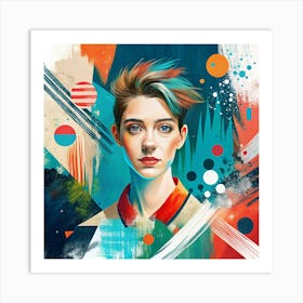 Abstract Of A Girl Art Print