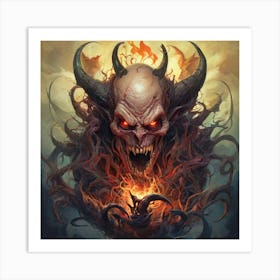 Demon Head 6 Art Print