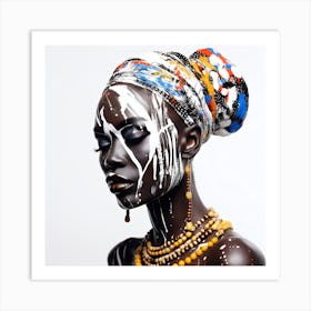 African Femela Faces Csaba Fikker 16 Art Print