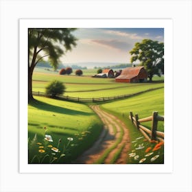 Farm Road 2 Art Print