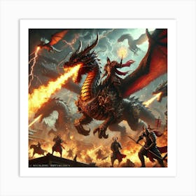 A Powerful Scene Depicting The Dragon Riders Of Th 1 Art Print