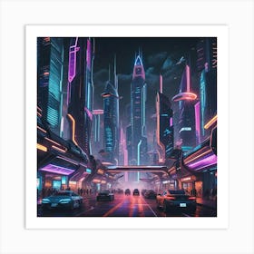 Futuristic Cityscape Art Print