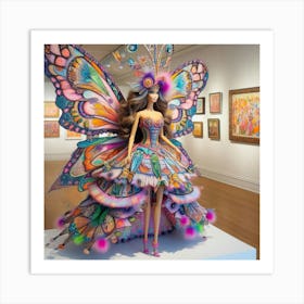 Butterfly Art Barbie 2 Art Print