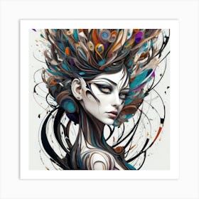 Abstract Girl (119) Art Print