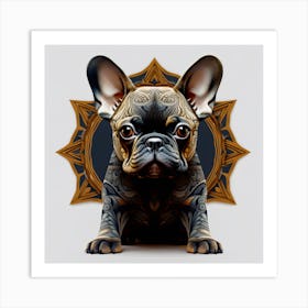 Frenchie Mandala Art By Csaba Fikker 022 Art Print