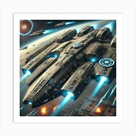 Helios Battlecruiser Converted Art Print