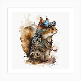 Steampunk Squirrel Art Print