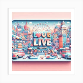 Love Live Travel London UK Art Print