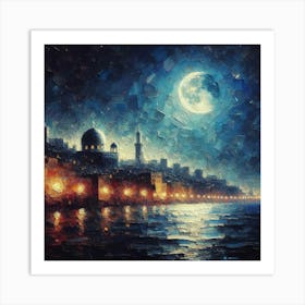 Moonlight Over Jerusalem Art Print